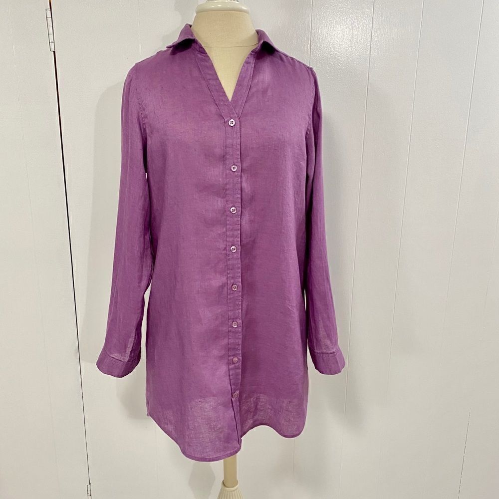 Purple Linen Tunic - Picture 4 of 14